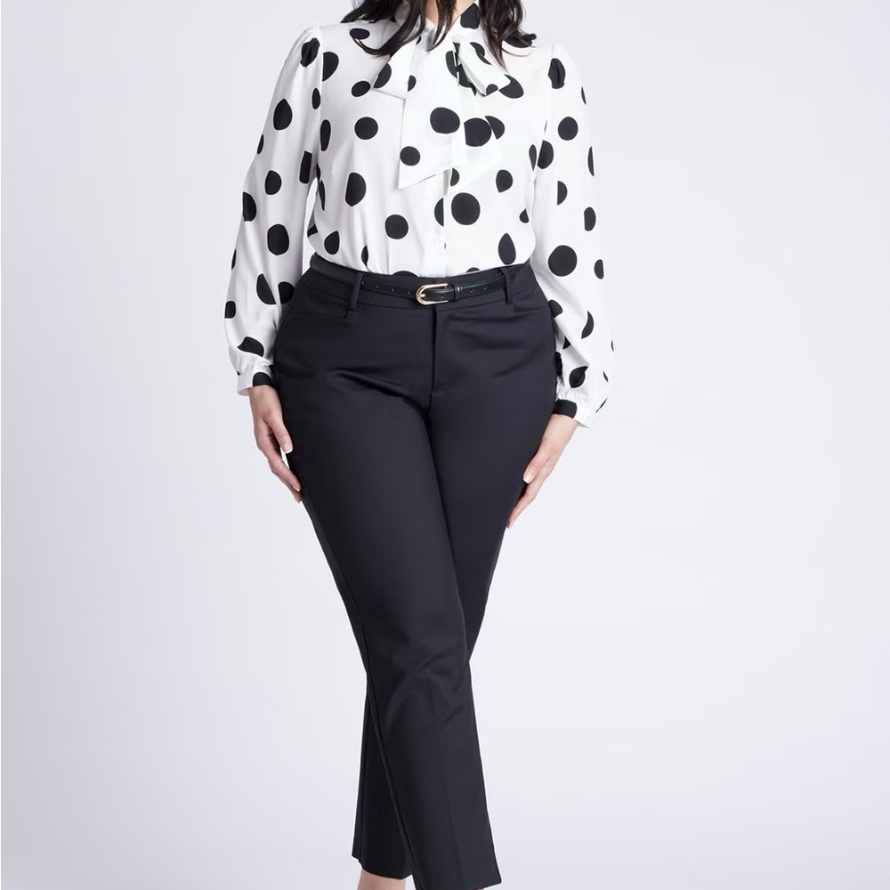 Eloquii Black Kady Ankle Pants, size 18 short, NWT